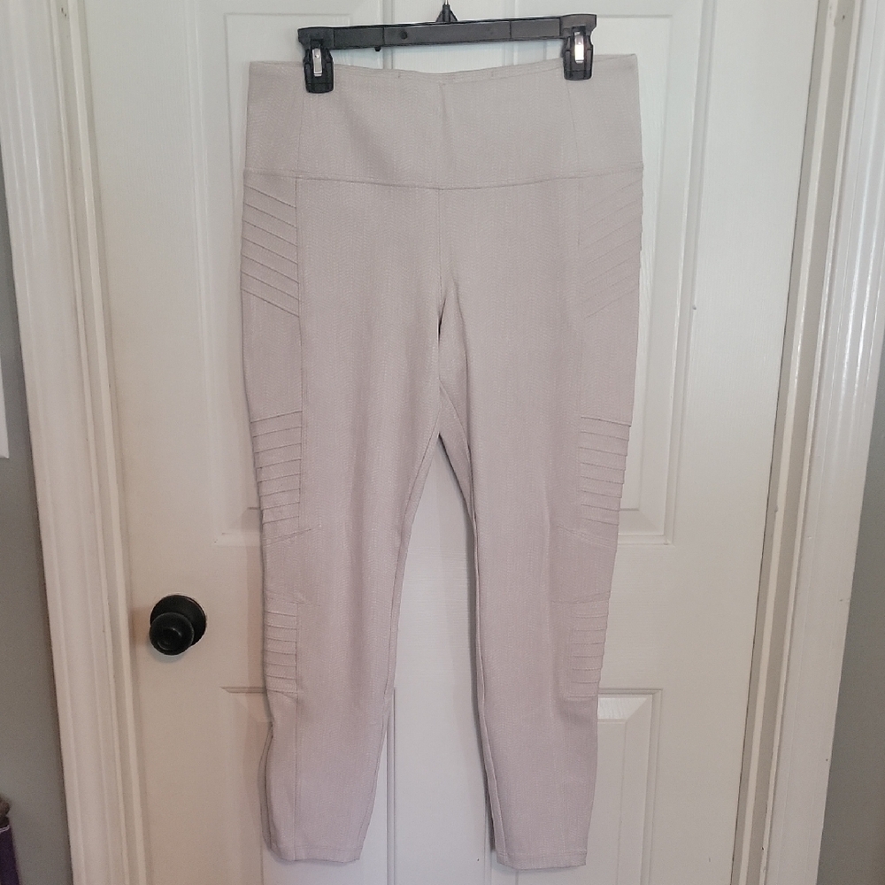 Women's Cream High-Waisted Pants